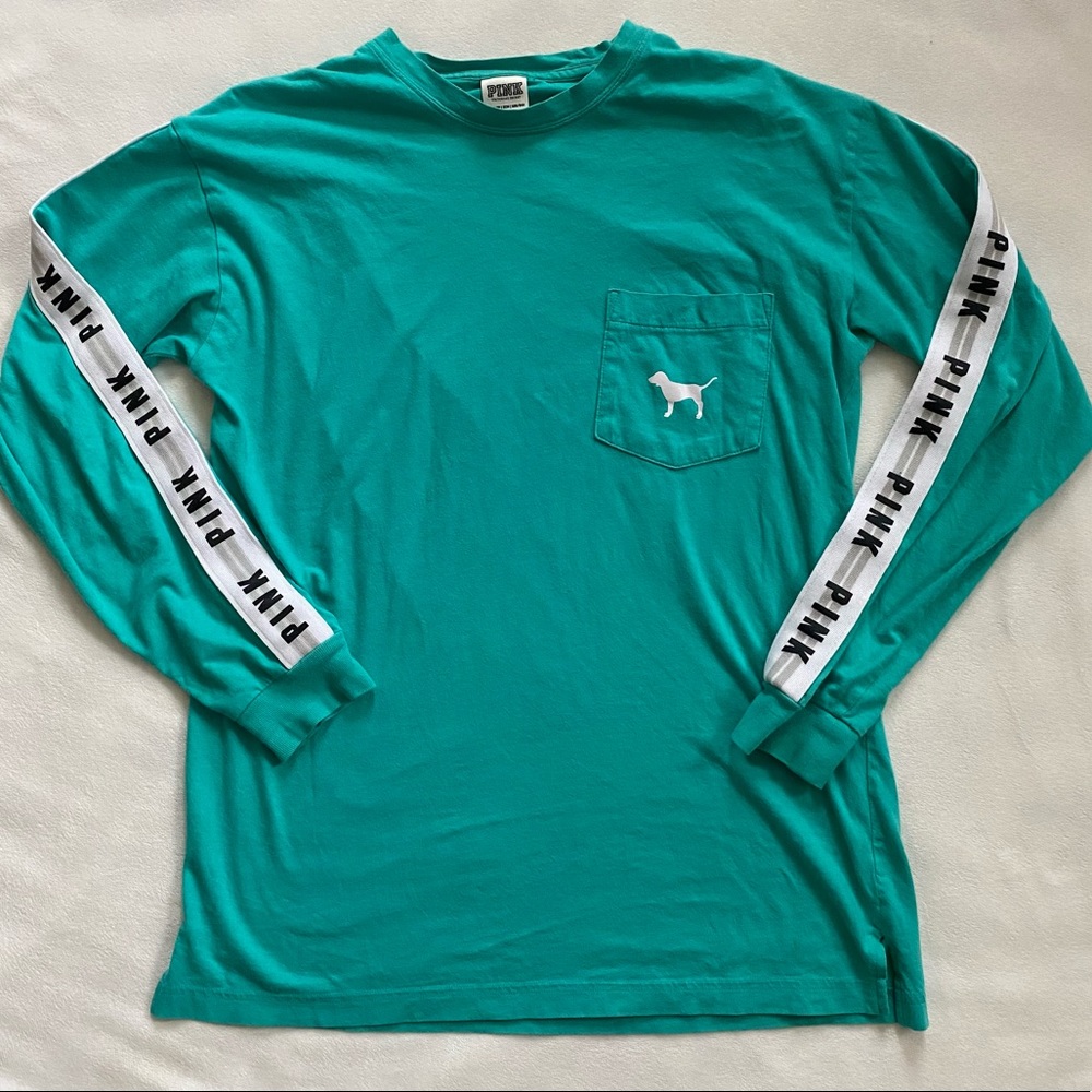 PINK Victorias Secret Long Sleeve Casual Campus Tee